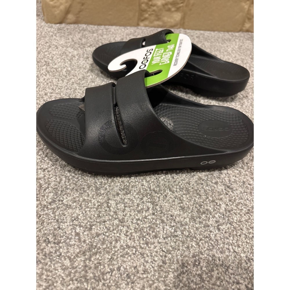 Oofos unisex ooahh slides size women's 10 men's 8 new black - Picture 4 of 4